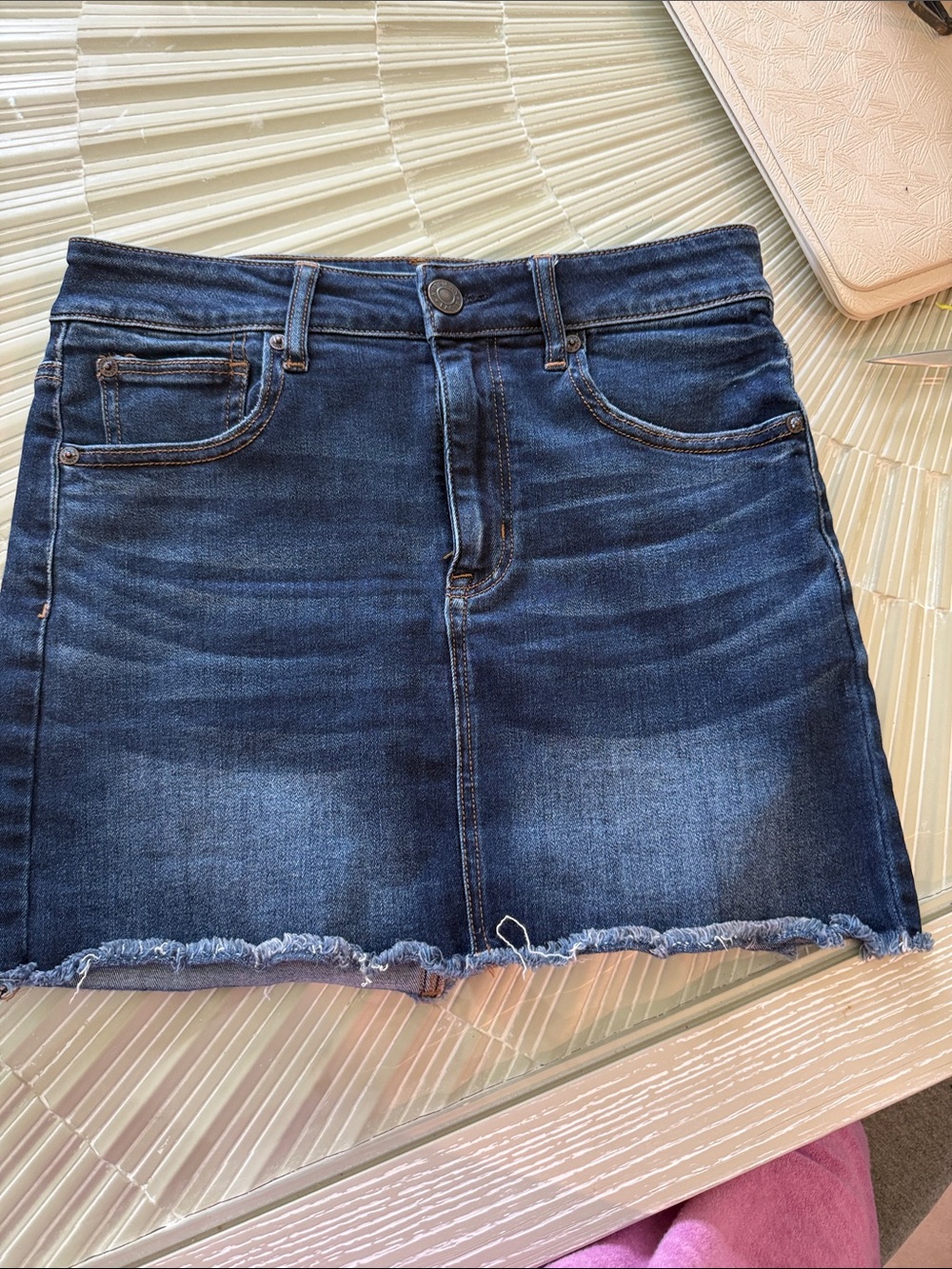 American Eagle Outfitters Dark Blue Denim Mini Skirt